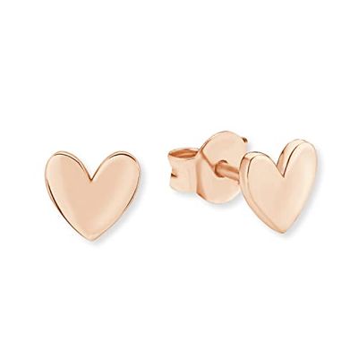 s.Oliver Stud earrings Women Ear jewelry, 0,5 cm, Rosé, Heart, Comes in jewelry gift box, 2019868
