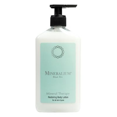 Mineralium - Lotion pour le Corps Hydratante aux Minéraux de la Mer Morte - Nourrit et Illumine la Peau - Huile d'Amande Douce et Vitamine E - Sans Sulfates ni Parabènes - 400ml