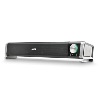 NGS SB500-BT - Barra audio Wireless Bluetooth da 20 W, per PC, TV, Smartphone, Tablet, Audio Stereo, Alimentazione USB, Jack 3,5 mm, Microfono, Uscita Cuffie, plug & play, Compatta