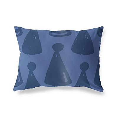 BonaMaison dekorativt kuddöverdrag, blå prydnadskuddöverdrag, heminredning örngott för vardagsrum, soffa, sovrum, storlek: 45 x 60 cm – designad och tillverkad i Turkiet
