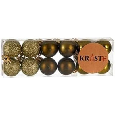 Krist+ Christmas Baubles Set, Multicoloured, Estándar