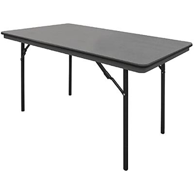 Bolero GC594 ABS vikbar ram rektangulärt bankettbord, stål, 750 mm höjd x 1220 mm bredd x 610 mm längd grå