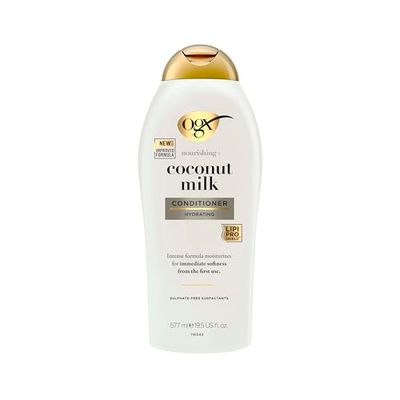 OGX Coconut Milk Nourishing Hair Conditioner, Adds Hydration, for Dry Hair, Sulfate Free Surfactants, 577ml