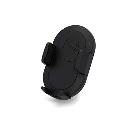 Cartrend 10660 - Soporte inalámbrico para Smartphone (fijación en Rejillas de ventilación, Soporte para teléfono móvil con articulación esférica de 360°), Color Negro