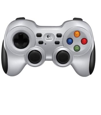 Logitech F710 Gamepad sem fio, 2,4 GHz com recetor nano USB, distribuição de botões clássica, efeito de vibração duplo, controlo de direção 4 comutadores, PC, cinzento/preto