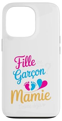 Annonce Sexe Bebe Baby Shower Mamie Bebe Fille Ou Garcon Coque pour iPhone 13 Pro