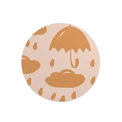 Questo Casa, Round Digital Printed Mouse Pad, Non-Slip Base, for Office and Home, Diameter:22cm