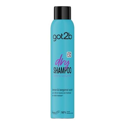 got2b Fresh It Up, No Rinse Spray to Refresh Hair in Between Washes, No White Residue, Dry Shampoo, Extra Volume 200ml