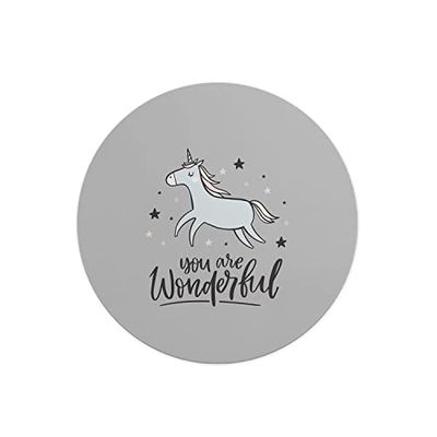 Questo Casa, Round Digital Printed Mouse Pad, Non-Slip Base, for Office and Home, Diameter:22cm
