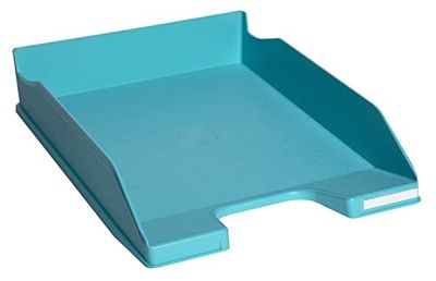 Exacompta - Ref. 11367D - Zestaw 6 koszy na listy Combo MIDI Forever Young - Wymiary 34,6 x 25,5 x 6,5 cm - do dokumentów w formacie A4+ - certyfikat Niebieski Anioł - Kolor turkusowy