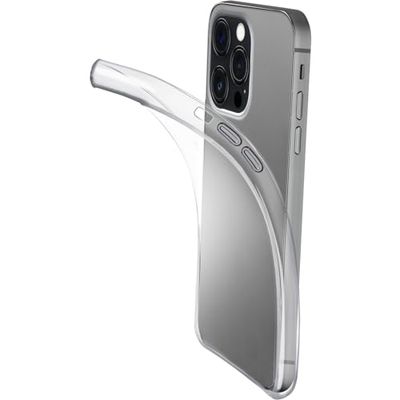cellularline - Fine - iPhone 15 Pro Max - Ultra Thin and Transparent Soft Rubber Cover - Ultra-thin Design - Protected Edges, Buttons and Connectors - Transparent