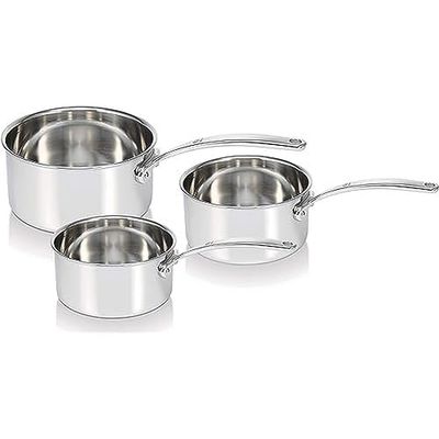 Beka 13416974 Tri Set di Lux Casseruola con Manico, Acciaio Inossidabile, Argento, 37.5 x 21.5 x 18 cm