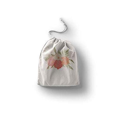 Bonamaison Printed Cotton Produce Bag with Drawstring, Reusable Grocery Bag, Biodegradable Eco-Friendly Bags, Travel Pouch, Sachet Bags, Shopping Bag, Eco Friendly, Foldable, Size: 12x15 Cm