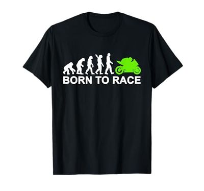 Motocicleta De Carreras Motociclista Motero Evolución Camiseta