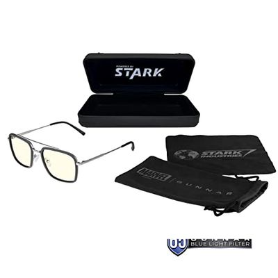 Gunnar – Stark Industries Edition Lunettes de jeu et d'ordinateur – Bloque 35 % de la lumière bleue – Teinte claire