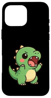 Jurassic Roar. Cute Kawaii Dinosaur Cartoon Case for iPhone 16 Pro Max