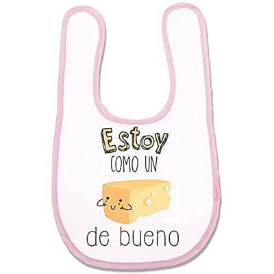 Supermolon 00990 Babyslabbetje met klittenbandsluiting, pastelroze, uniseks
