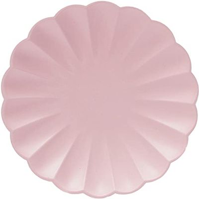 Ciao-Piatti carta FSC compostabili (Ø23cm), 8 pezzi, rosa pastello diam 23, 34727