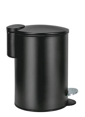 Kleine Wolke - Pattumiera da Bagno in Acciaio Inox, 3 l, Colore: Nero