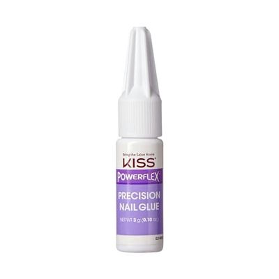 KISS Powerflex Precision Nail Glue, Flex Formula for Ultra Hold of False Nails, Instantly Repairs Breaks and Tears