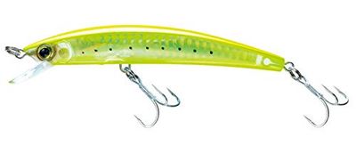 Yo-Zuri Crystal 3D Minnow Leurre Flottant Chartreuse Argenté 10,2 cm