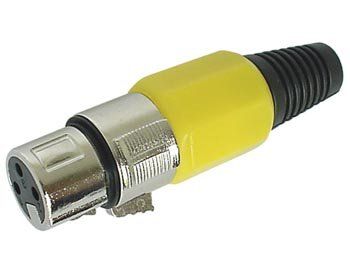 Connectors 609250 Audio XLR femelle 3 pôles, jaune