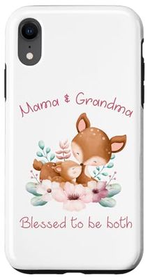 Mama & Grandma, Blessed to be Both – Mother's Day Cute Dear Custodia per iPhone XR