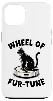 Wheel Of Fur-Tune Cat On Robot Vacuum Cleaner Cat Case for iPhone 13