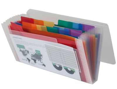 Liderpapel Raccoglitore a soffietto 43804 in polipropilene per lettere e assegni Spectrafile 13 dpto