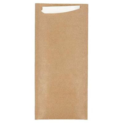 Cutlery Sachets + White Napkin 'Just In Time'