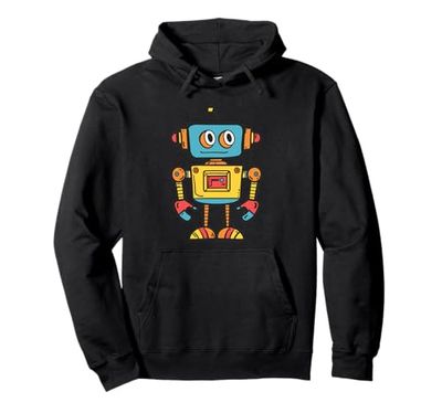 Carino piccolo Robot, Vintage Kids Robot Felpa con Cappuccio