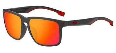 BOSS Occhiali da Sole Hugo 1542/F/S Matte Grey Red/Red 59/17/140 uomo