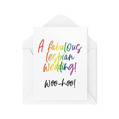 Funny LGBTQ+ Wedding Cards - A Fabulous Lesbian Wedding - Just Married Cards - Newlyweds Card - Gay Wedding Card - Bestie Cards - CBH1572