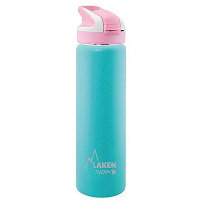 Laken Summit Bottiglia d'Acqua Doppia Parete Borraccia Termica e Isolante in Acciaio Inox con Tappo Sportivo 750ml Turchese