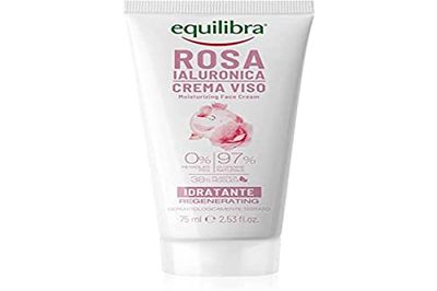 Equilibra Face Hyaluronic Rose Moisturising Face Cream with Damascene Rose and Hyaluronic Acid, Moisturising, Fast Absorbing, Non-Greasy, 75 ml