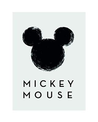 Disney muurschildering van Komar | Mickey Mouse Silhouette | kinderkamer, babykamer, decoratie, kunstdruk | grootte 40x50cm (breedte x hoogte) | zonder lijst | WB044-40x50