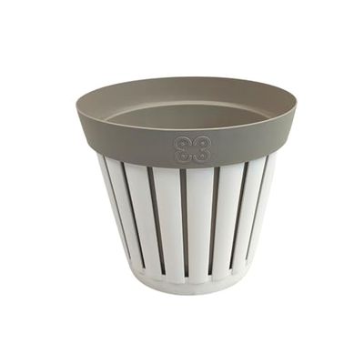 Ecoplast Kreta Bloempot van gerecycled kunststof, plantenbak voor planten, lichtblauw, 355 x 265 x 500 mm