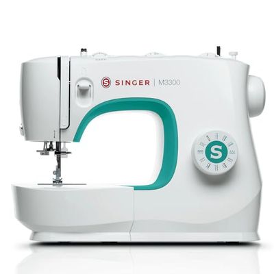 Singer M3300 Sewing Machine with 97 Stitch Applications, Metal Plastic, Green