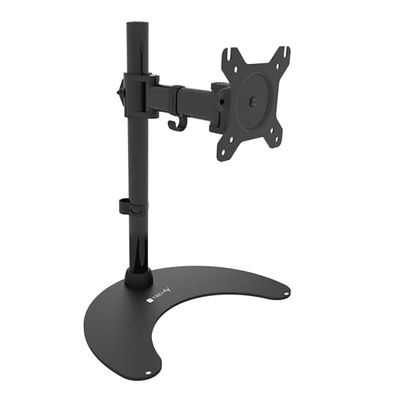 Techly 028825 Supporto da scrivania per 1 Monitor LCD 13-27'' con Base h.400mm Nero