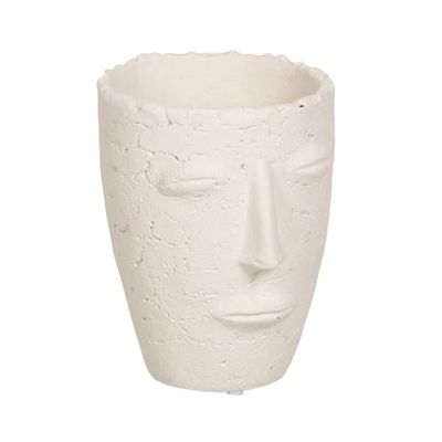BigBuy Garden Keramische bloempot, crèmekleurig, 15 x 15 x 19 cm