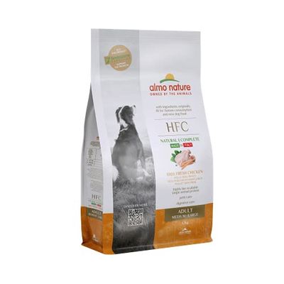 almo nature HFC Adult Dog M/L – 100% Pollo Fresco – Comida Seca Completa para Perros Adultos, Razas Medianas/Grandes, 1,2 kg