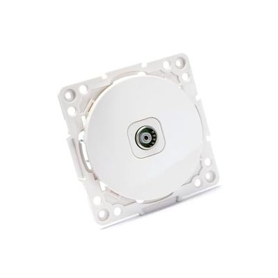 Zarivy B1226395 Connecteur 1 Voie Blanc pour Prise Allemande/française, idéal pour installations audiovisuelles et connexions TV, Image