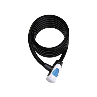 Lucchetto a cavo a spirale XLC Al Capone III LO-L08 - Protezione anti furto avanzata per la tua bicicletta, nero, 185 x 10 x 10 cm