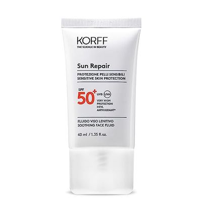 Korff 365 Protection Siero Viso SPF 50+, Protezione Solare Molto Alta, Idratazione 8h, Texture Fluida, Adatto a Tutti i Tipi di Pelle, Confezione da 30ml