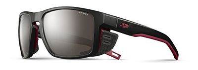 Julbo Unisex Shield Zonnebril, zwart/rood/rood., One Size