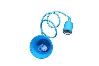 Portalampade + Cavo Floron 1 Metro E27 (Blu)