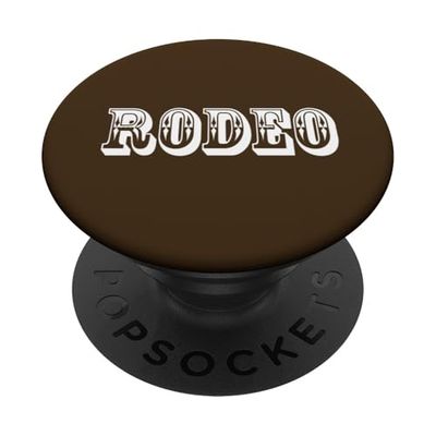 Western Rodeo Font Toros y Broncos Barrel Racing Cowboy PopSockets PopGrip Adhesivo