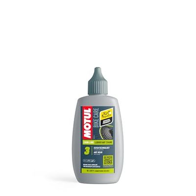 Motul - Lubrificante per Catene di Bicicletta -Condizioni di Asciutto - Antiusura - Resistente all'Acqua e alla Ruggine - Flacone con Contagocce - Bike Care Chain Lube Dry Road - 100 ml