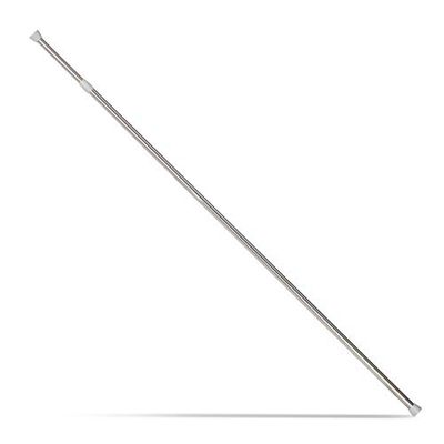 Relaxdays Telescopic, Extensible Rod for Curtains, Showers, Door Frames & More, No Drilling, Stainless Steel, 150-280 cm