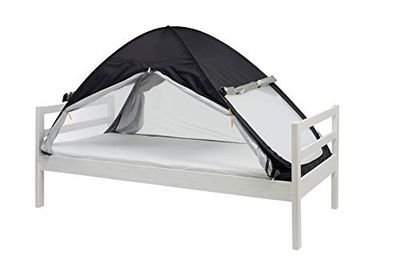 Deryan Popup-sängtält - Myggnät för Dubbelsäng - Insektsskydd - Vikbar och Lätt - 200 x 90 x 110 cm - Resa Med Bärväska, Svart